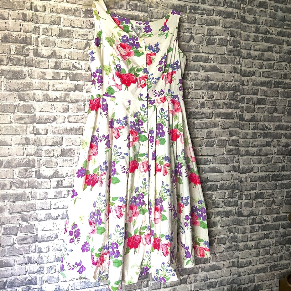 Chadwick's Front Button Pleated Dress